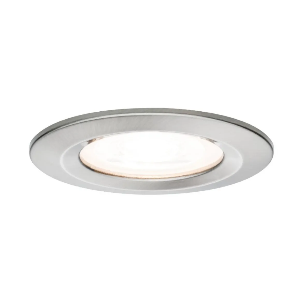 Paulmann No. 93476 LED Einbauleuchte Nova rund 6,5W GU10 Eisen 3er-Set IP44 dimmbar