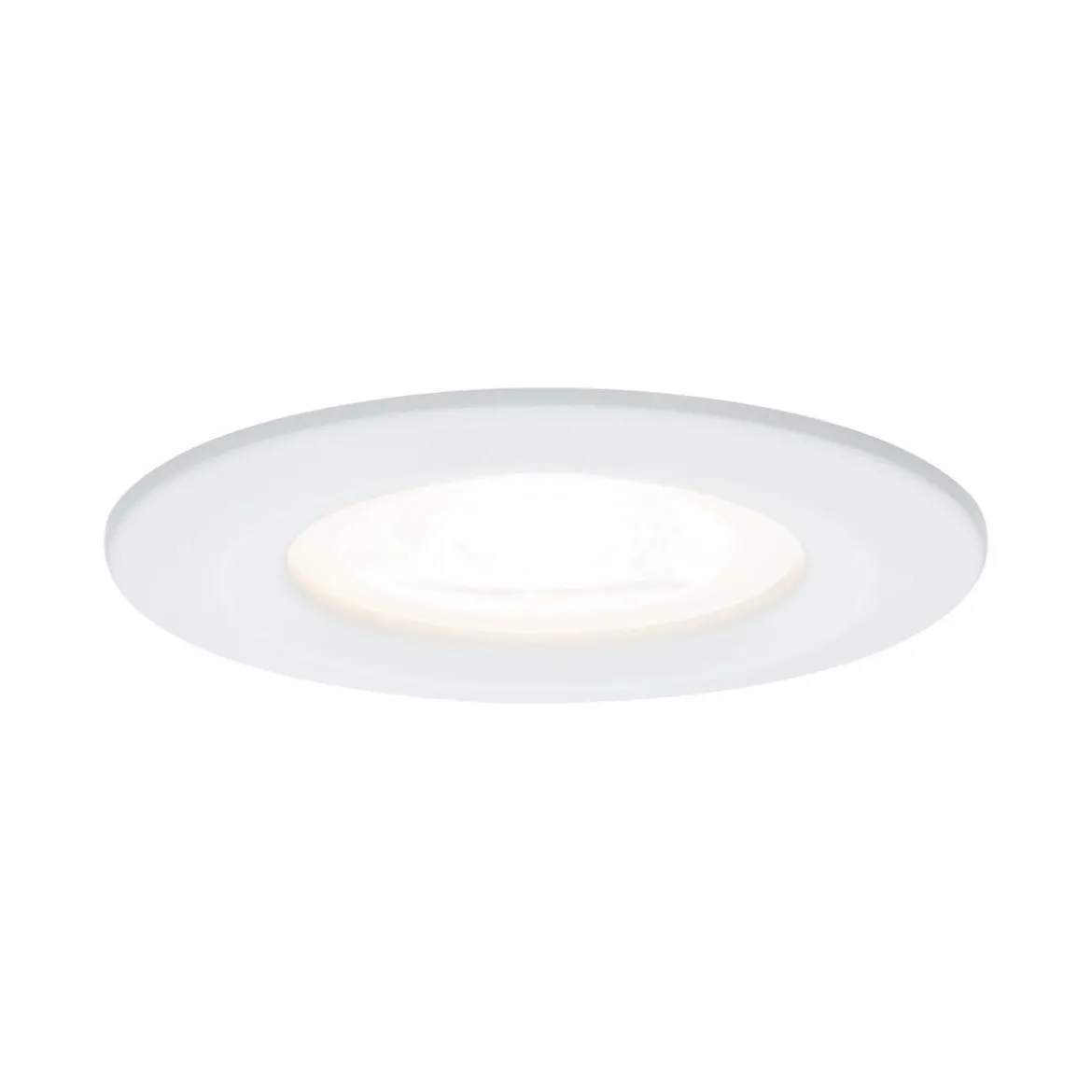 Paulmann No. 93477 LED Einbauleuchte Nova rund 6,5W GU10 Weiß matt 1er-Set starr IP44