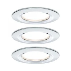 Paulmann No. 93481 LED Einbauleuchte Nova rund 6,5W GU10 Alu 3er-Set  IP44 dimmbar