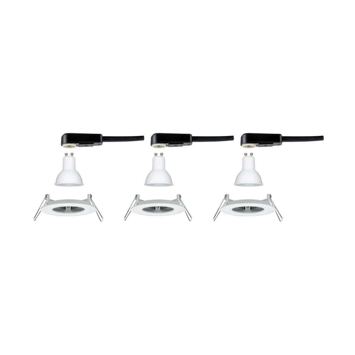 Paulmann No. 92980 LED Einbauleuchte Nova rund 3x6,5W GU10 Weiß 4000K IP44