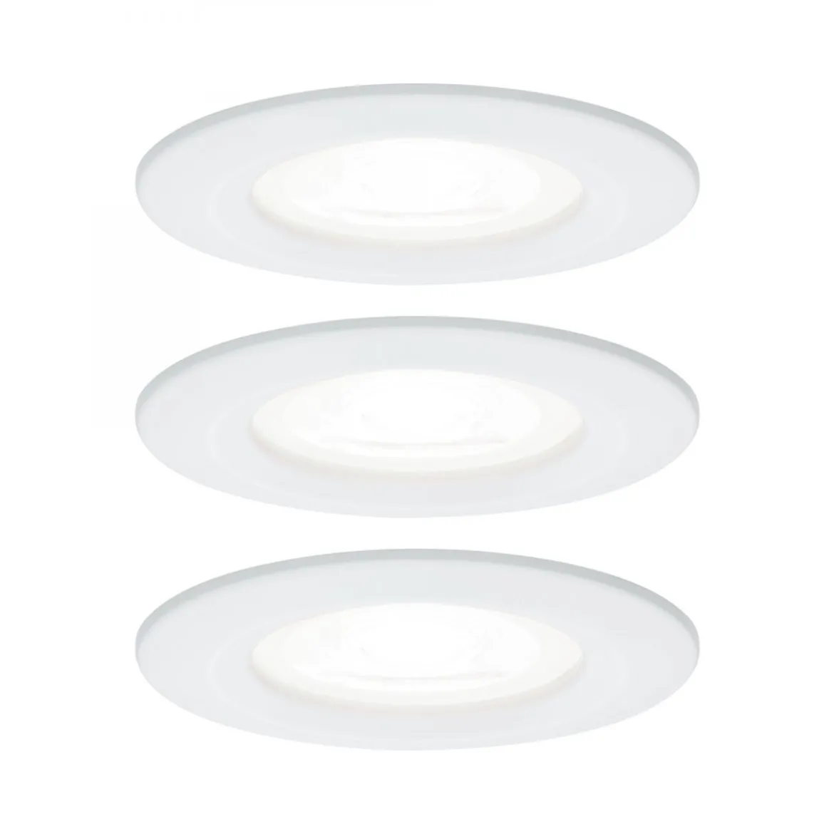 Paulmann No. 92980 LED Einbauleuchte Nova rund 3x6,5W GU10 Weiß 4000K IP44