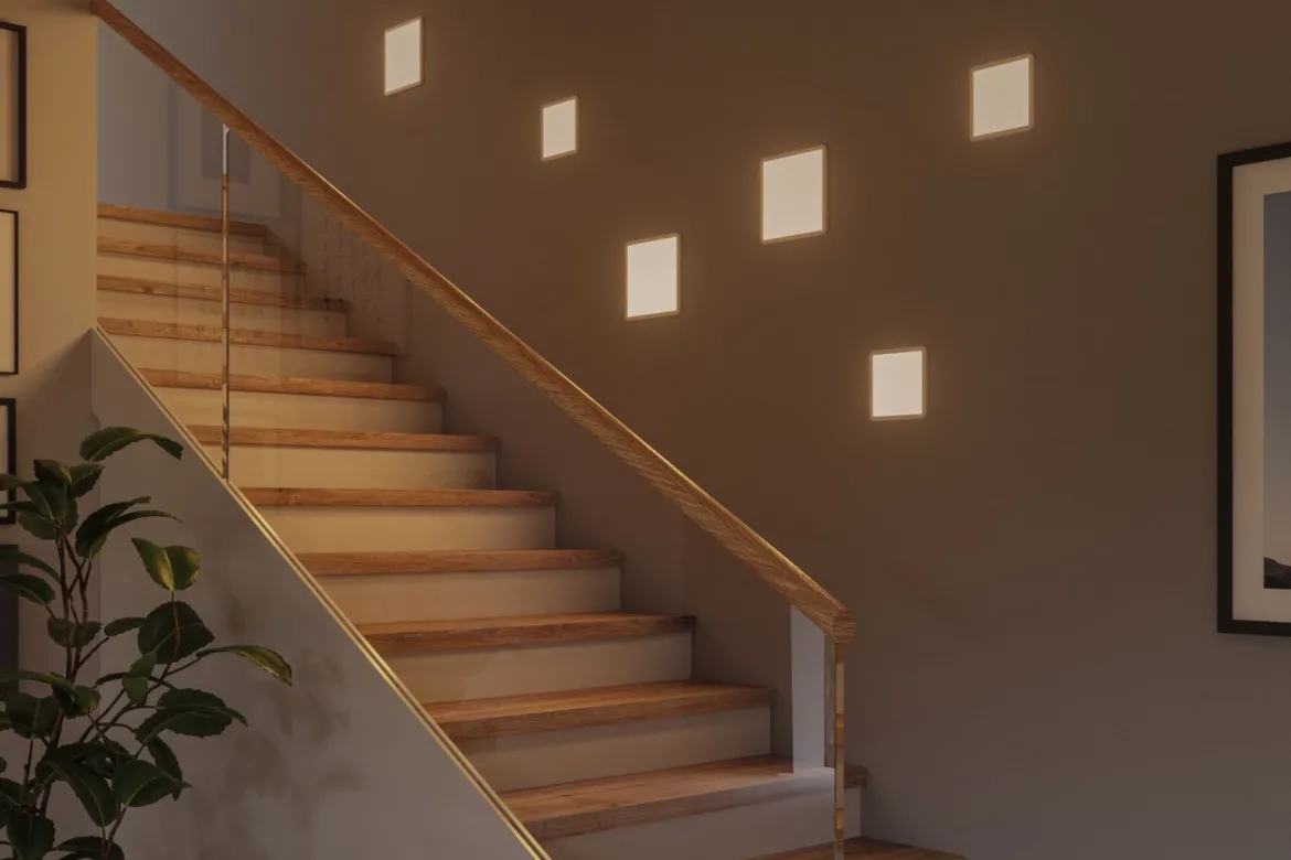 Paulmann No. 93054 LED Einbaupanel Areo VariFit eckig IP44 3-Stufen-dimmbar 230mm 3000K