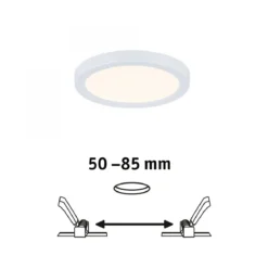 Paulmann No. 93031 LED Einbaupanel Areo VariFit IP44 rund 118mm Weiß 3000K