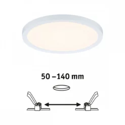 Paulmann No. 93032 LED Einbaupanel Areo VariFit IP44 rund 175mm Weiß 3000K