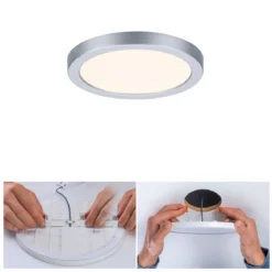 Paulmann No. 93033 LED Einbaupanel Areo VariFit IP44 rund 118mm Chrom matt