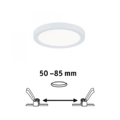 Paulmann No. 93035 LED Einbaupanel Areo VariFit IP44 rund 118mm Weiß 4000K