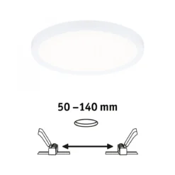 Paulmann No. 93036 LED Einbaupanel Areo VariFit IP44 rund 175mm Weiß 4000K