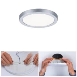 Paulmann No. 93037 LED Einbaupanel Areo VariFit IP44 rund 118mm Chrom matt 4000K