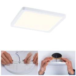 Paulmann No. 93040 LED Einbaupanel Areo VariFit IP44 eckig 175mm Weiß 3000K