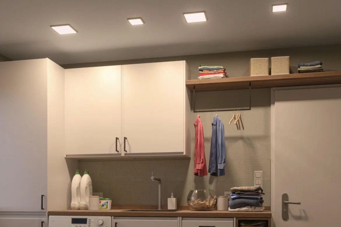 Paulmann No. 93040 LED Einbaupanel Areo VariFit IP44 eckig 175mm Weiß 3000K