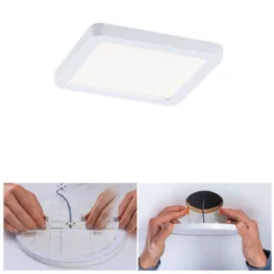Paulmann No. 93041 LED Einbaupanel Areo VariFit IP44 eckig 118mm Weiß 4000K