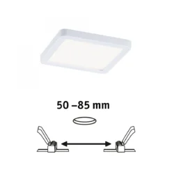 Paulmann No. 93041 LED Einbaupanel Areo VariFit IP44 eckig 118mm Weiß 4000K