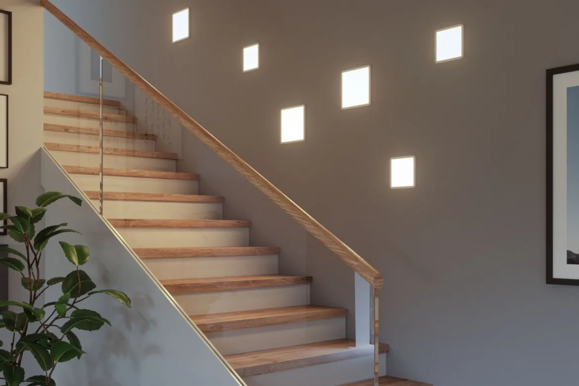 Paulmann No. 93053 LED Einbaupanel Areo VariFit eckig IP44 3-Stufen-dimmbar 175mm 3000K
