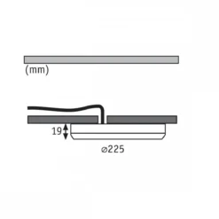 Paulmann No. 95389 LED Einbaupanel Cover-it rund 225mm 4000K