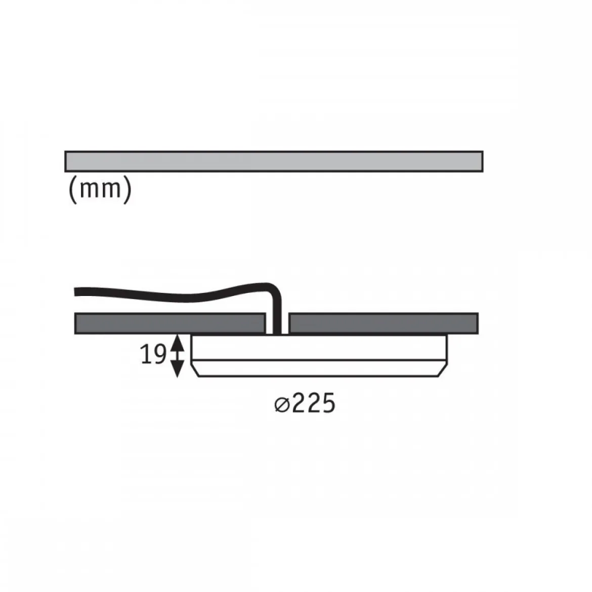 Paulmann No. 95389 LED Einbaupanel Cover-it rund 225mm 4000K