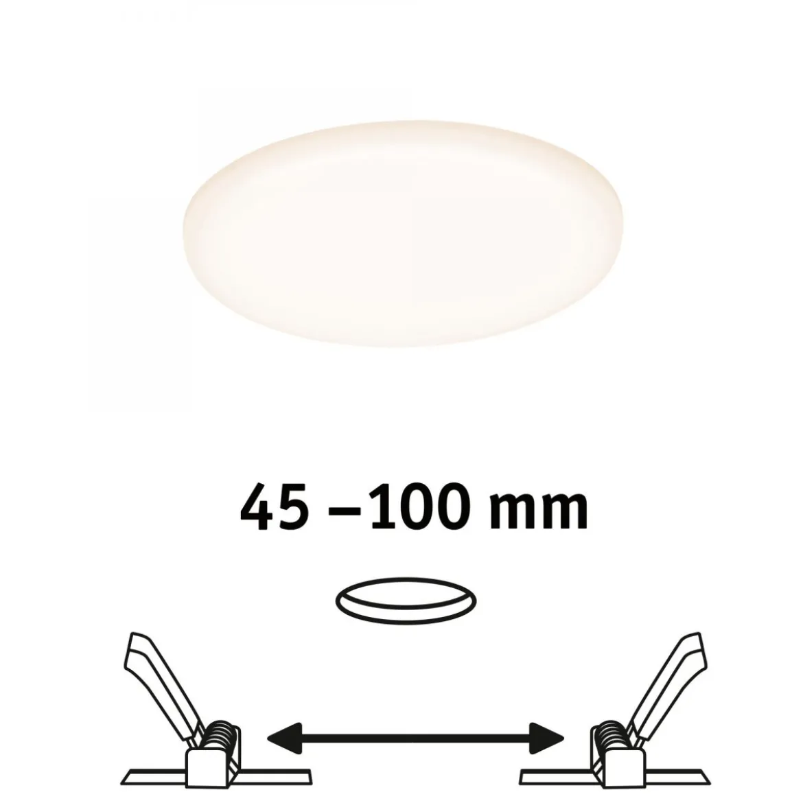 Paulmann No. 92388 LED Einbaupanel Veluna VariFit IP44 125mm 3.000K