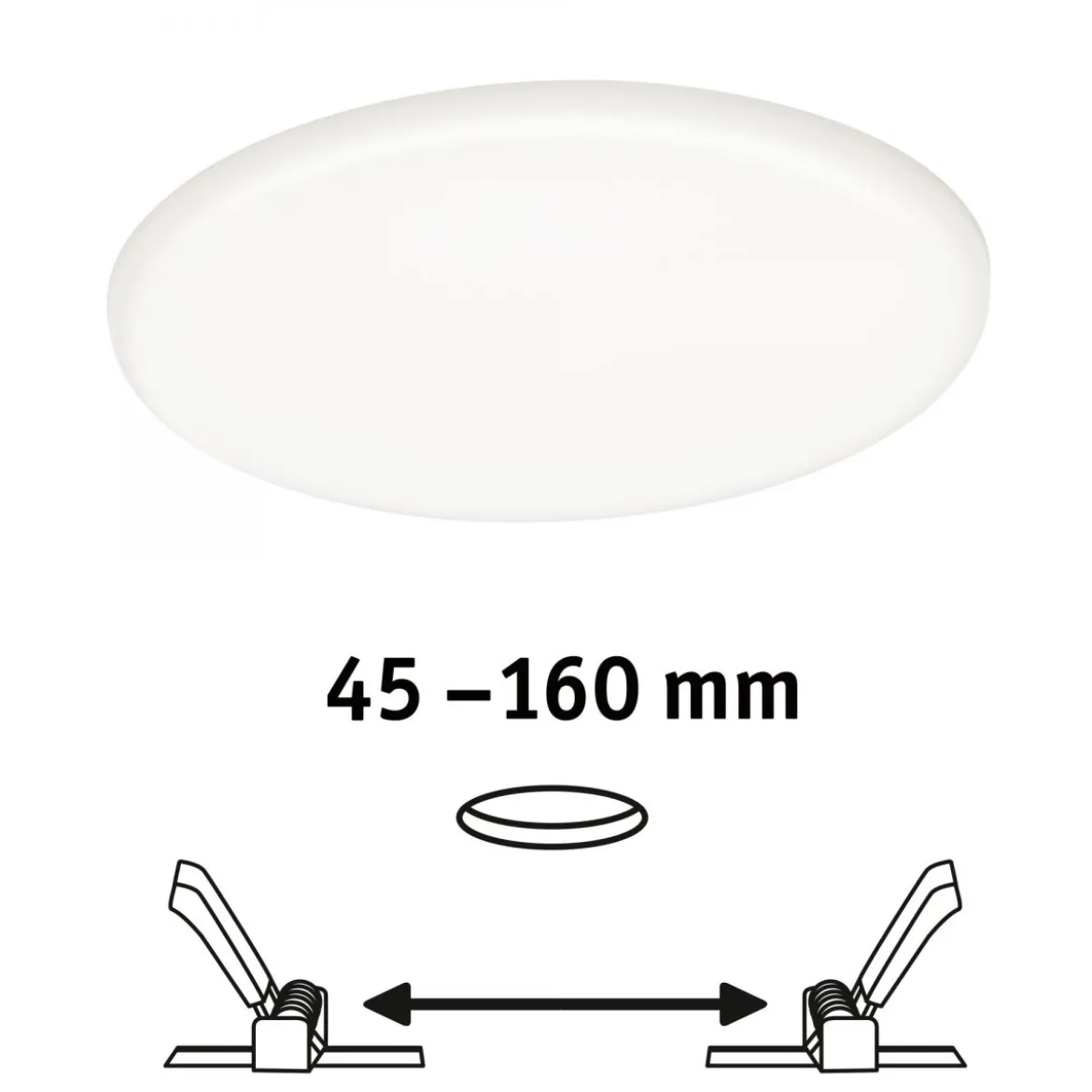 Paulmann No. 92392 LED Einbaupanel Veluna VariFit IP44 185mm 4.000K Satin