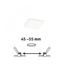 Paulmann No. 92396 LED Einbaupanel Veluna VariFit IP44 75x75mm 4.000K Satin