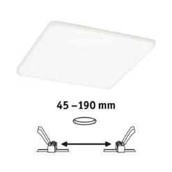 Paulmann No. 92398 LED Einbaupanel Veluna VariFit IP44 185x185mm 4.000K Satin