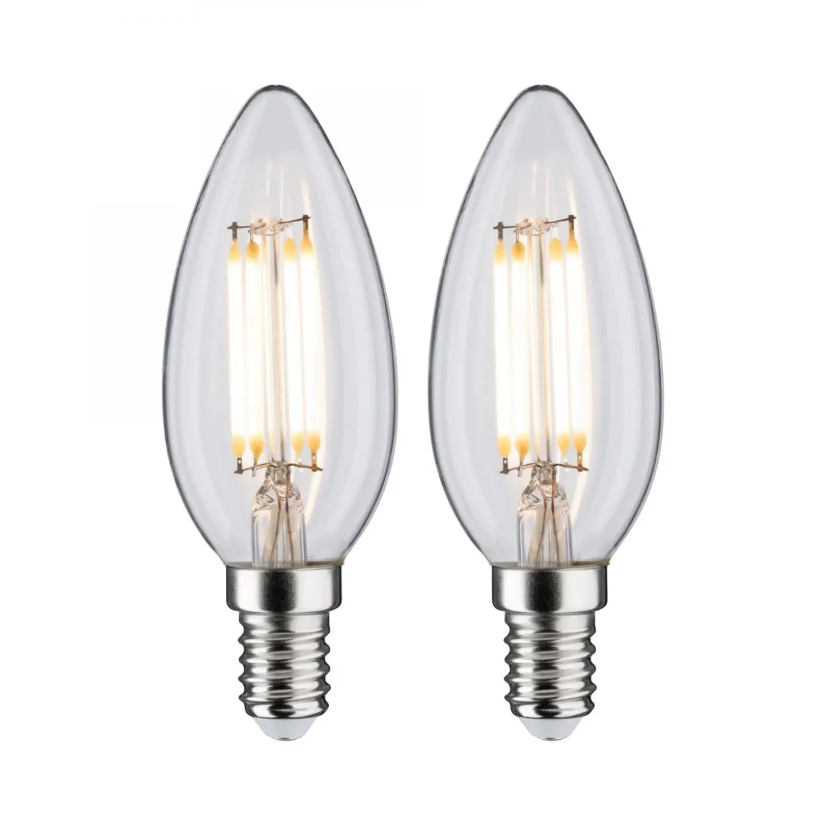 Paulmann No. 28788 LED Filament Kerze 2x4,5W E14 Klar Warmweiß