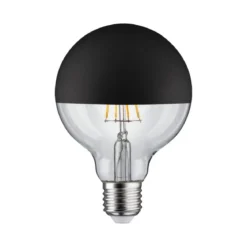 Paulmann No. 28676 LED Globe 95 Kopfspiegel Schwarzmatt 6,5W E27 Warmweiß
