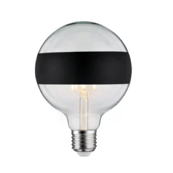 Paulmann No. 28682 LED Globe 125 Ringspiegel Schwarz matt 6,5W E27 Warmweiß