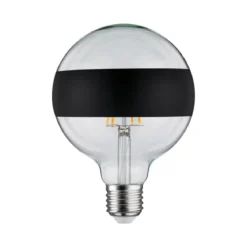 Paulmann No. 28682 LED Globe 125 Ringspiegel Schwarz matt 6,5W E27 Warmweiß