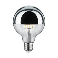 Paulmann No. 28673 LED Globe 95 6,5W E27 Kopfspiegel Silber Warmweiß dimmbar