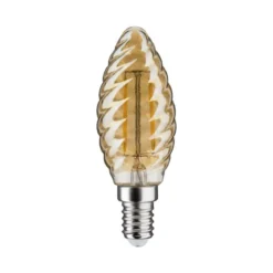 Paulmann No. 28709 LED Kerze gedreht 4,7 Watt E14 Goldlicht dimmbar
