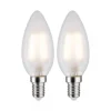 Paulmann No. 28636 LED Kerze 3 Watt E14 Matt 2700 K 2er-Set