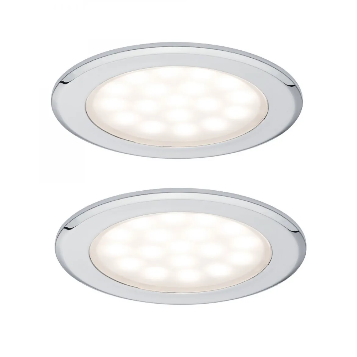 Paulmann No. 99920 LED Möbeleinbauleuchten-Set Chrom, 2er Set