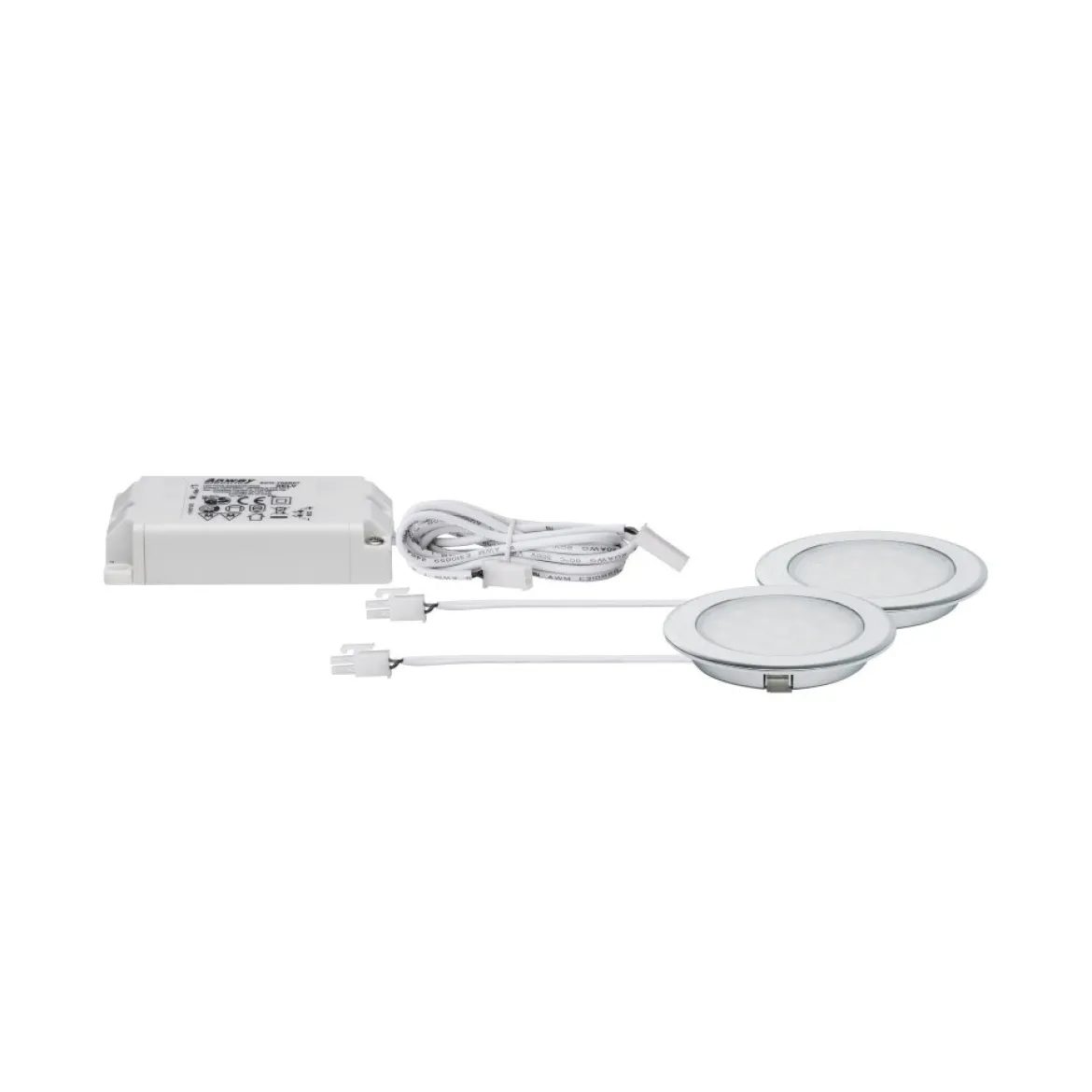 Paulmann No. 99920 LED Möbeleinbauleuchten-Set Chrom, 2er Set