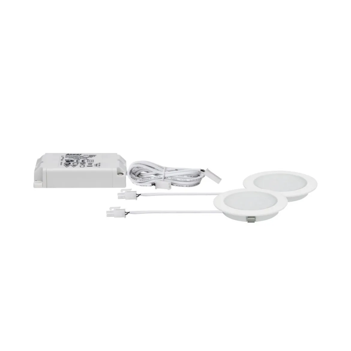 Paulmann No. 99921 LED Möbeleinbauleuchten-Set Weiß matt, 2er Set