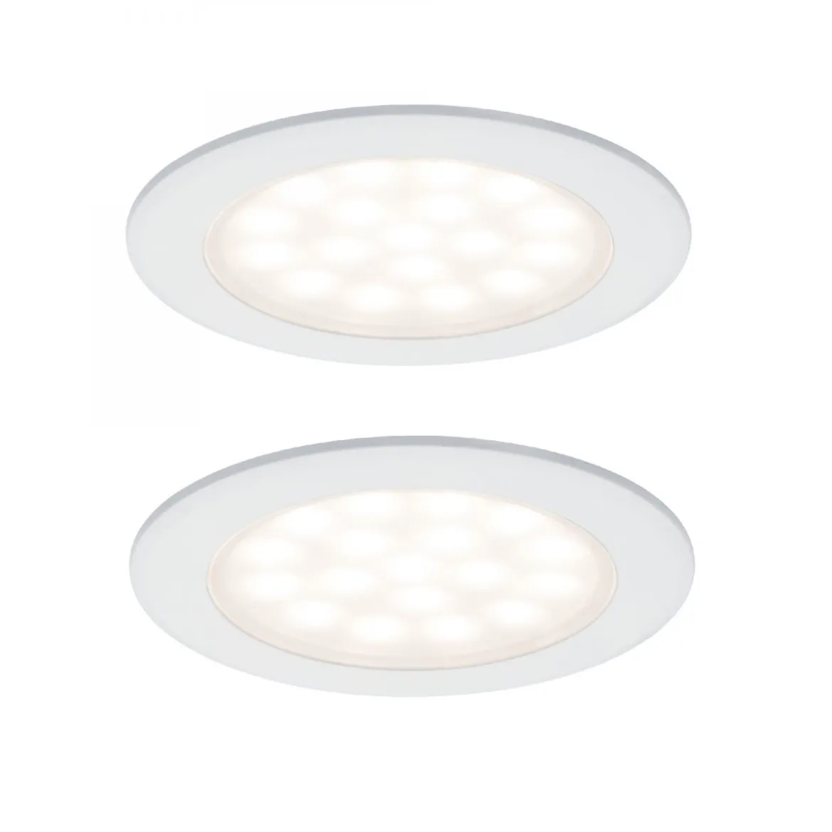 Paulmann No. 99921 LED Möbeleinbauleuchten-Set Weiß matt, 2er Set
