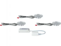 Paulmann No. 99865 LED Möbel Einbauleuchte LED Whirl Mini 3er-Set Satin