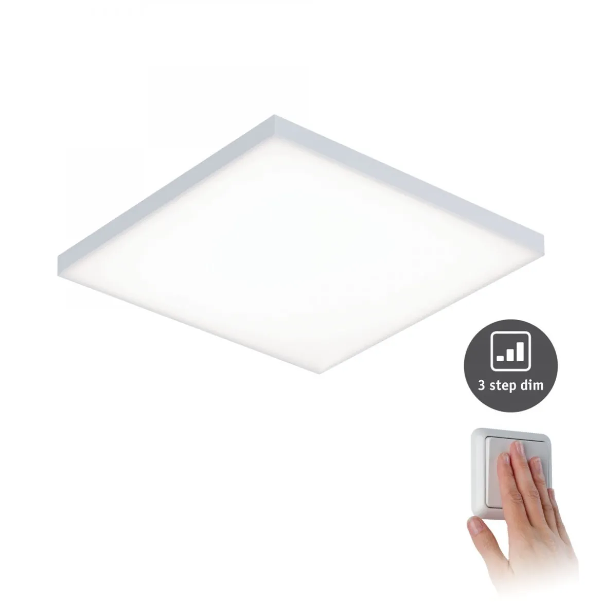 Paulmann No. 79821 LED Panel Velora 295x295mm 17W Weiß 3-Stufen-dimmbar