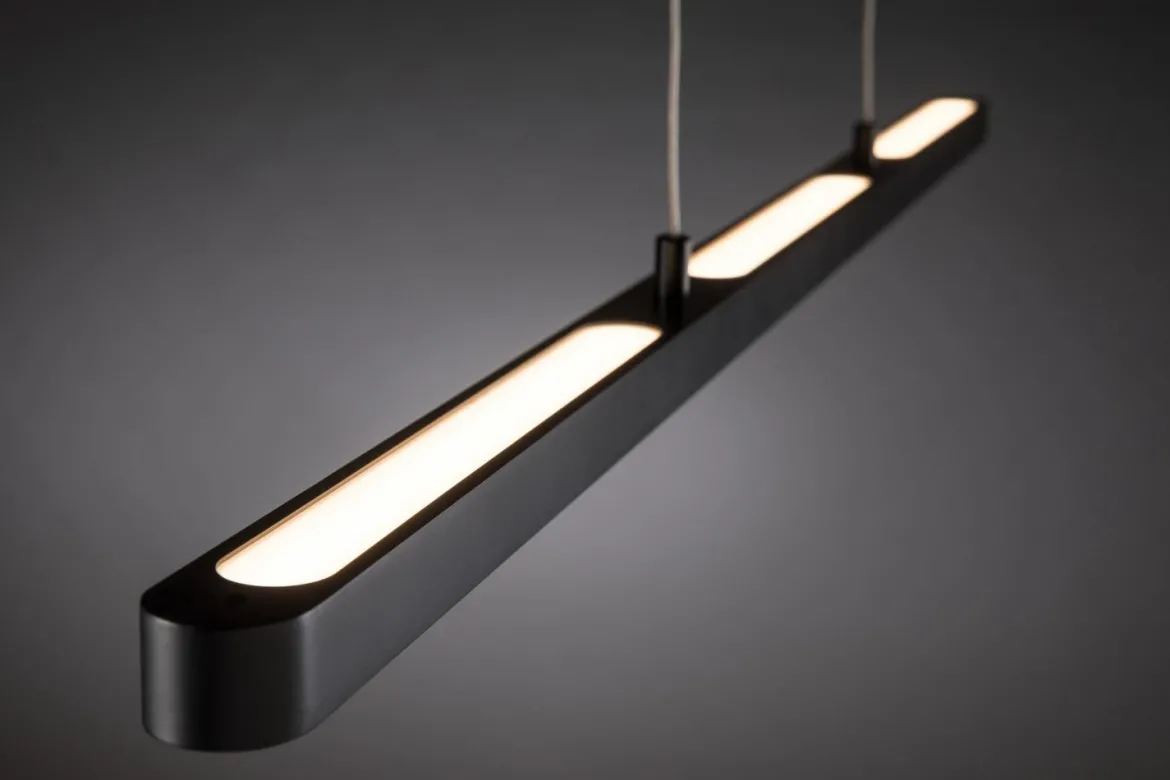 Paulmann No. 79693 LED Pendelleuchte Lento Schwarz dimmbar höhenverstellbar