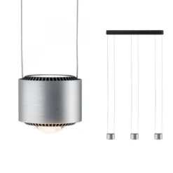 Paulmann No. 79720  LED Pendelleuchte Aldan 3x9 W dimmbar Schwarz Alu gebürstet