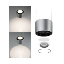 Paulmann No. 79720  LED Pendelleuchte Aldan 3x9 W dimmbar Schwarz Alu gebürstet