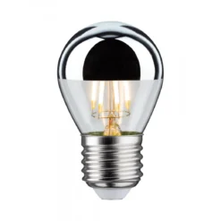 Paulmann No. 28668 LED Retro-Tropfen 4,8W E27 Kopfspiegel Silber Warmweiß dimmbar