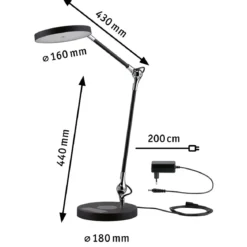 Paulmann No. 78910 LED Schreibtischleuchte Numis 5W Qi Ladefunktion Tunable White