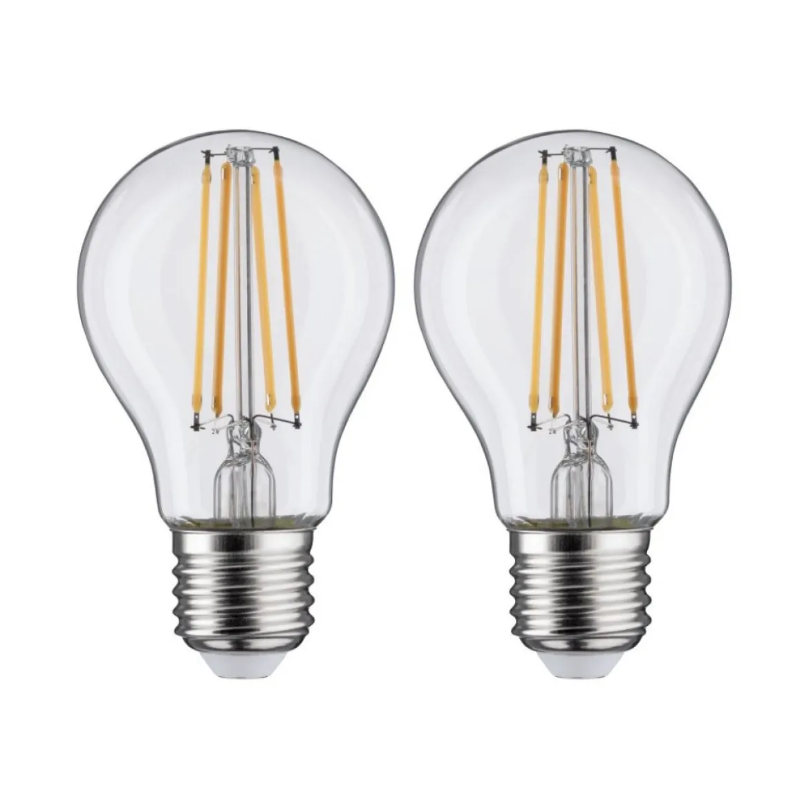 Paulmann No. 28641 LED Standardform 7 Watt E27 Warmweiß Klar 2er Set