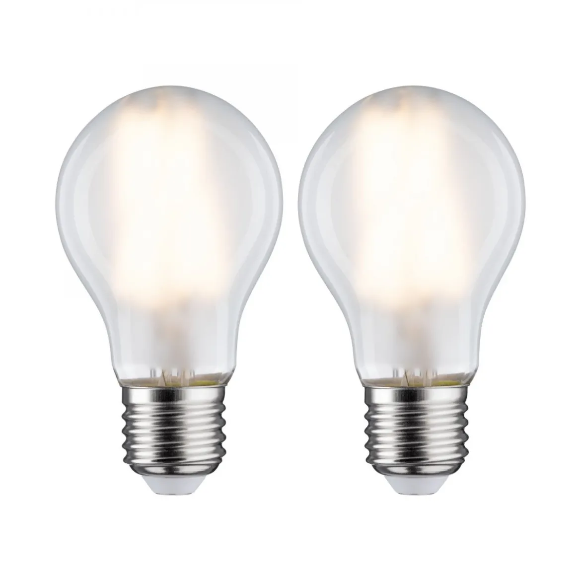 Paulmann No. 28642 LED Standardform 7 Watt E27 Warmweiß Matt 2er Set