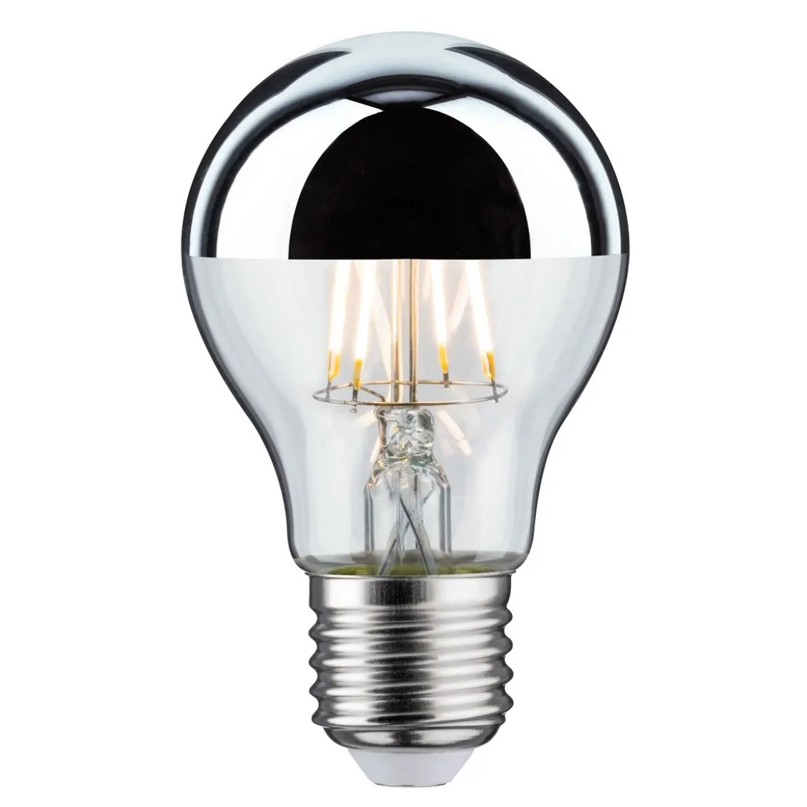 Paulmann No. 28670 LED Standardform 6,5W E27 Kopfspiegel Silber Warmweiß