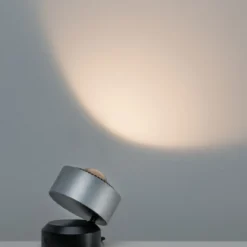 Paulmann No. 79718 LED Tischleuchte Aldan 3,5 W dimmbar Schwarz Alu gebürstet