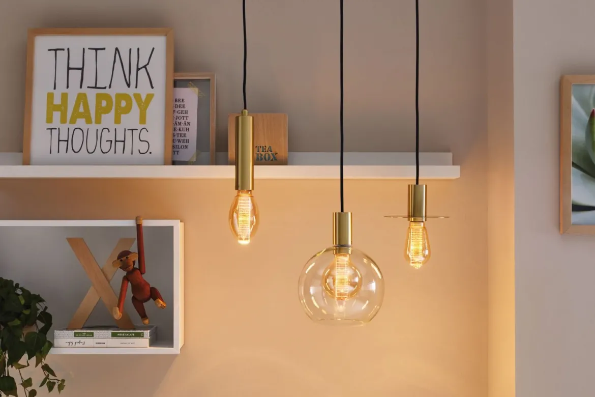 Paulmann No. 28599 LED Vintage Kolben ST64 4 Watt E27 Gold Ringmuster