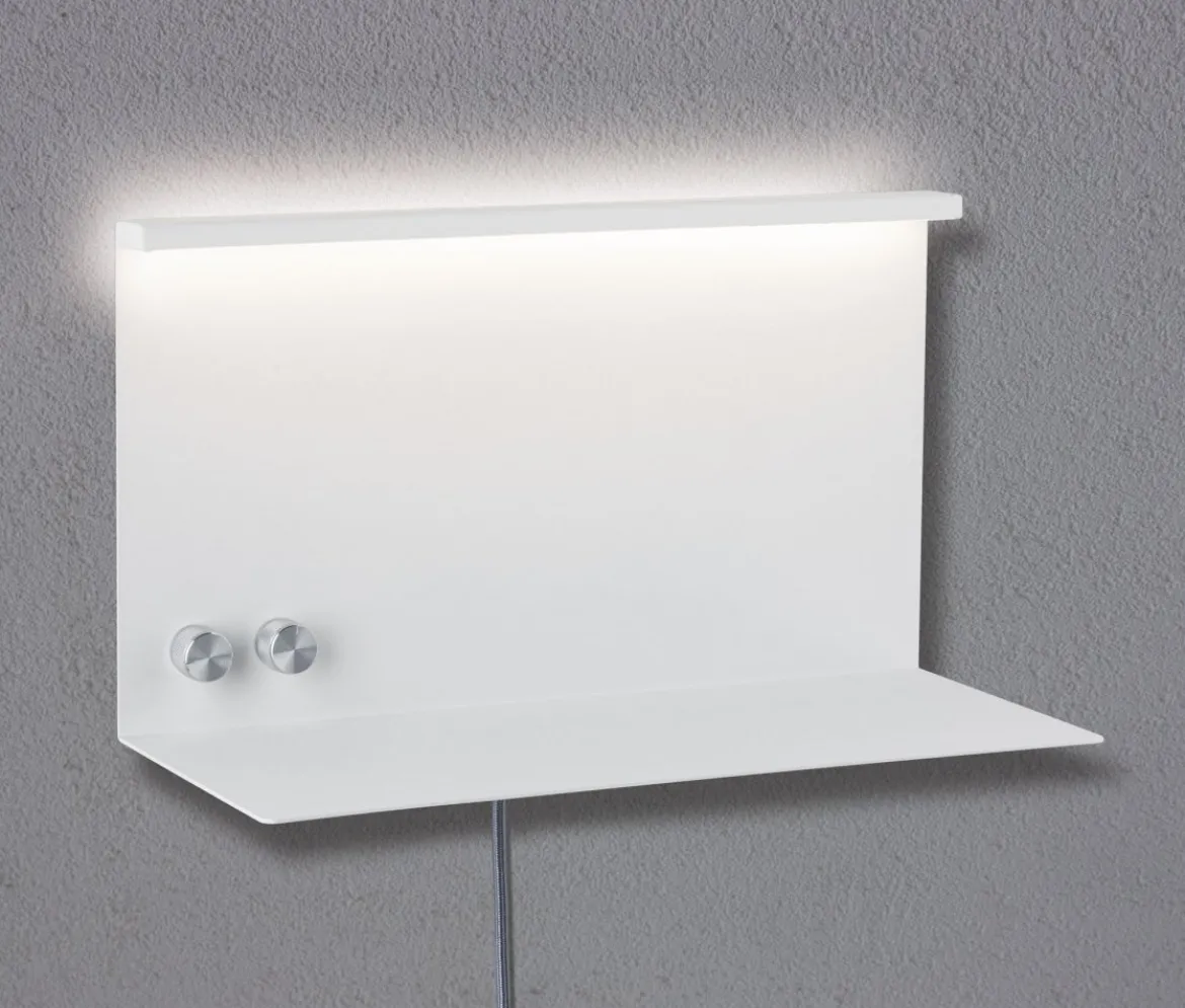 Paulmann No. 78919 LED Wandleuchte mit Ablage Jarina 4,5W & 1,6W Weiß