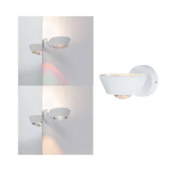 Paulmann No. 70946 LED Wandleuchte Sabik Weiß matt,  dimmbar IP44
