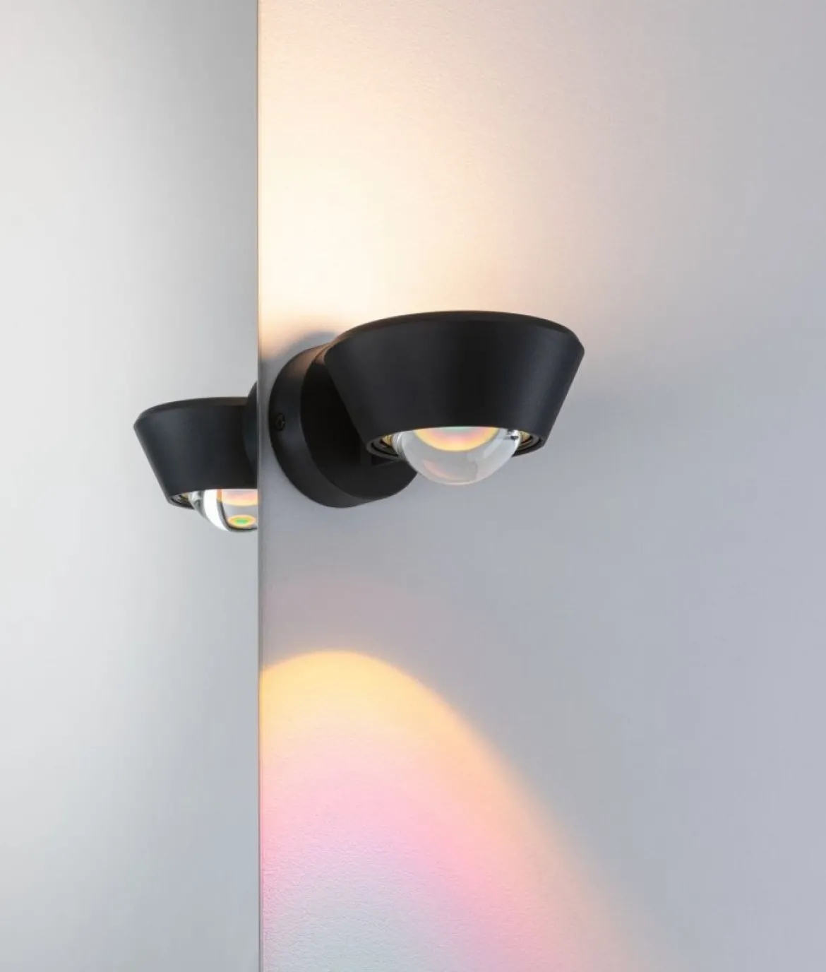 Paulmann No. 79769 LED Wandleuchte Sabik Schwarz dimmbar IP44