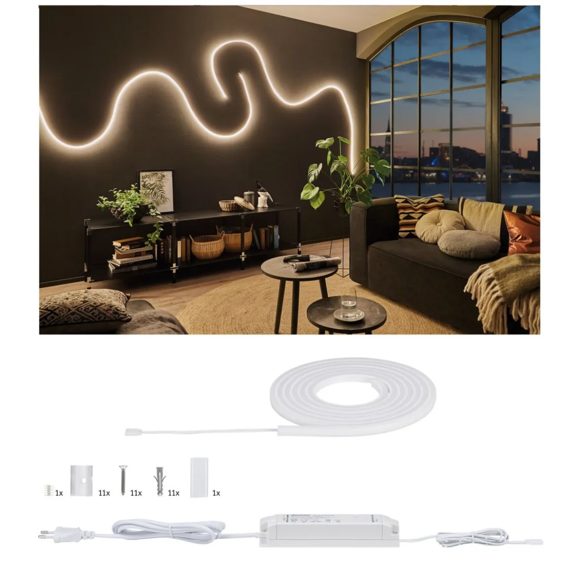Paulmann No. 70963 MaxLED Flow Basisset 3m 37W Warmweiß